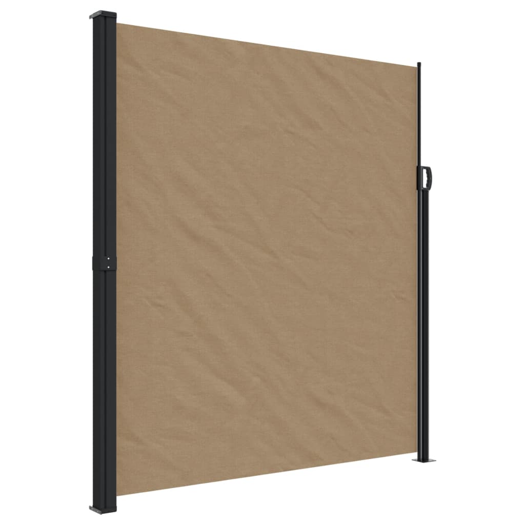 Toldo parasol | toldo lateral retráctil gris taupe 220x500 cm cfw52633
