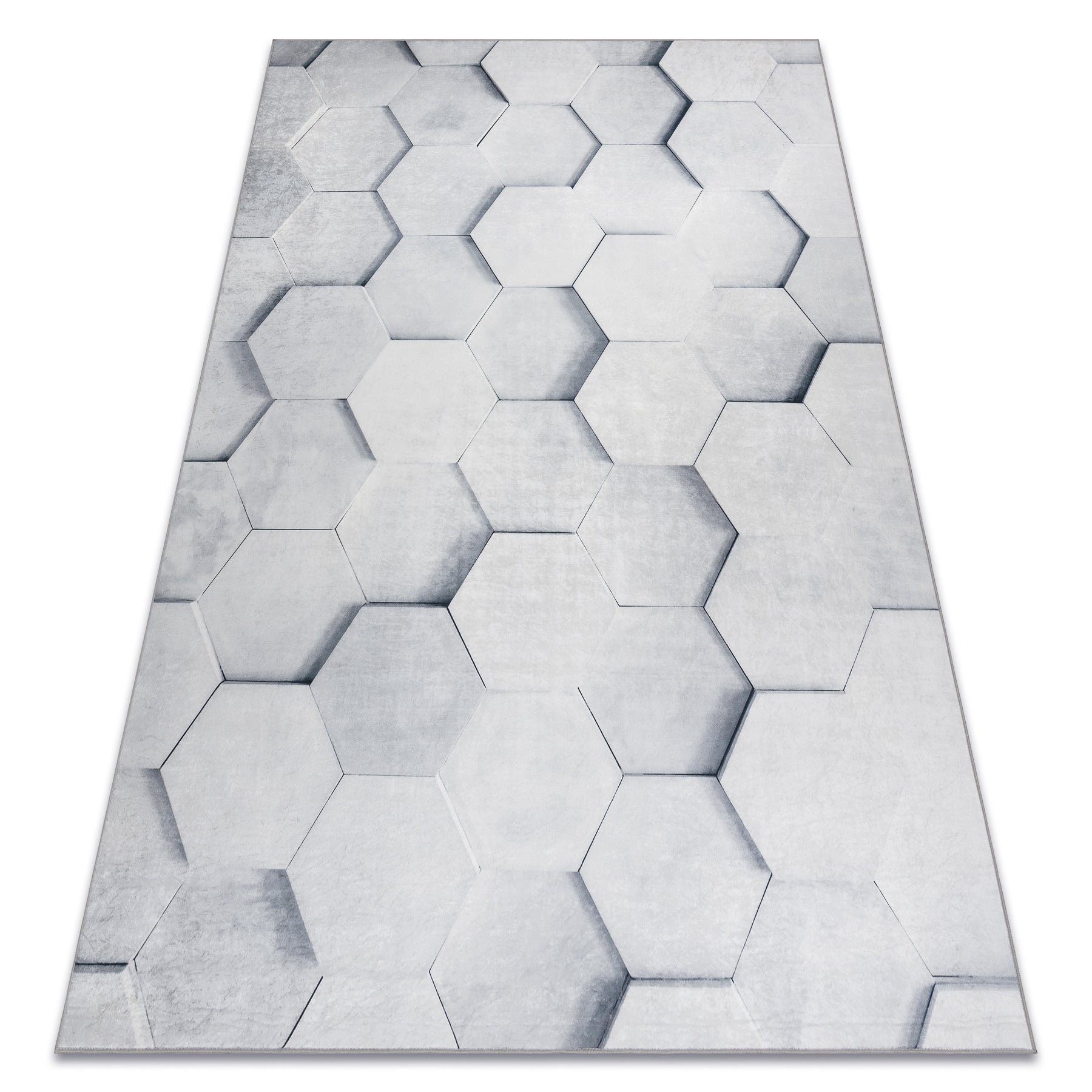 Dywan do prania ANDRE 1180 Plaster Miodu, sześcian 3D antypoślizgowy - szary 160x220 cm