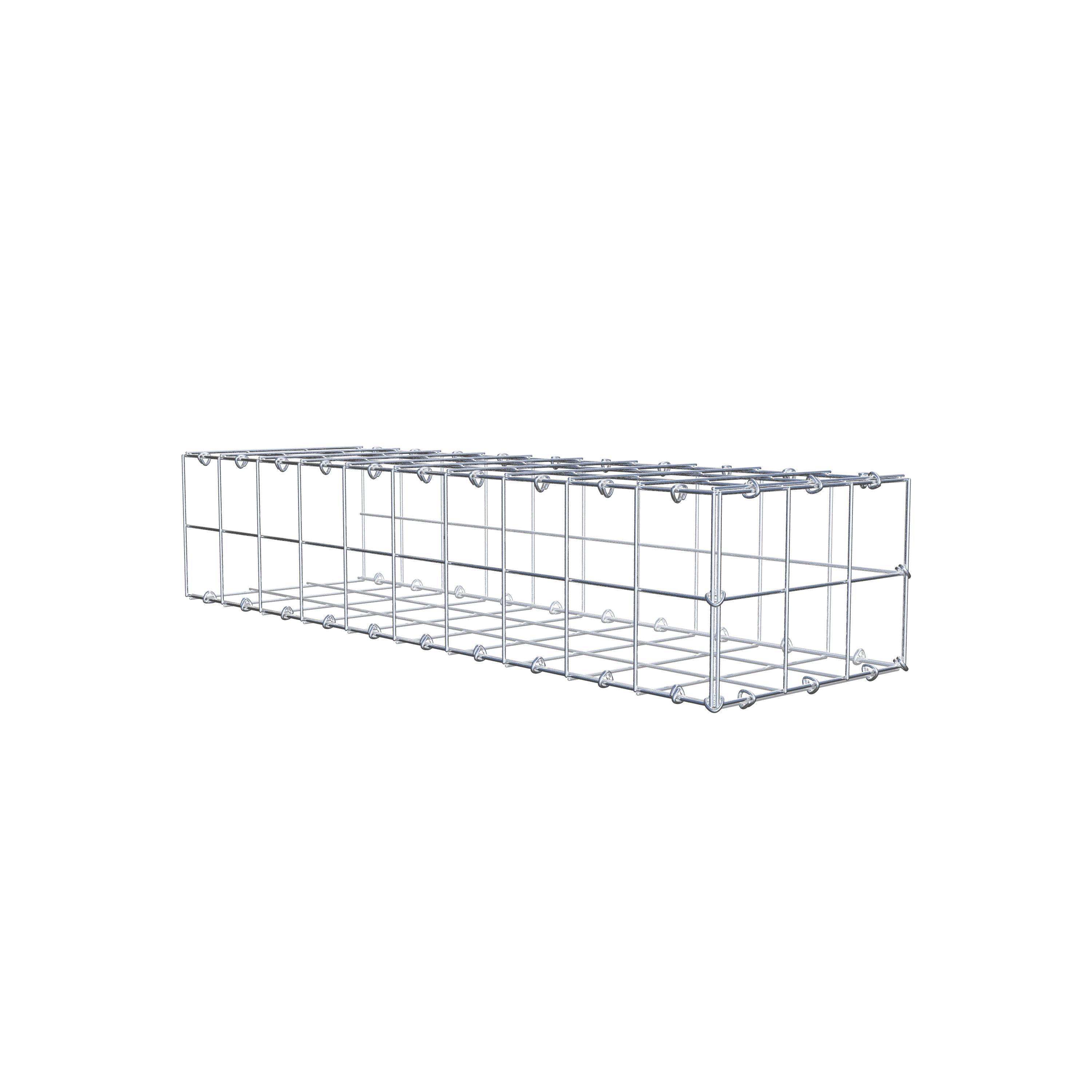 Gavión para alargar en acero galvanizado 100x20x30cm (LxAxP), malla 10 x 10cm, Anillo en C, sin rejilla frontal - 7
