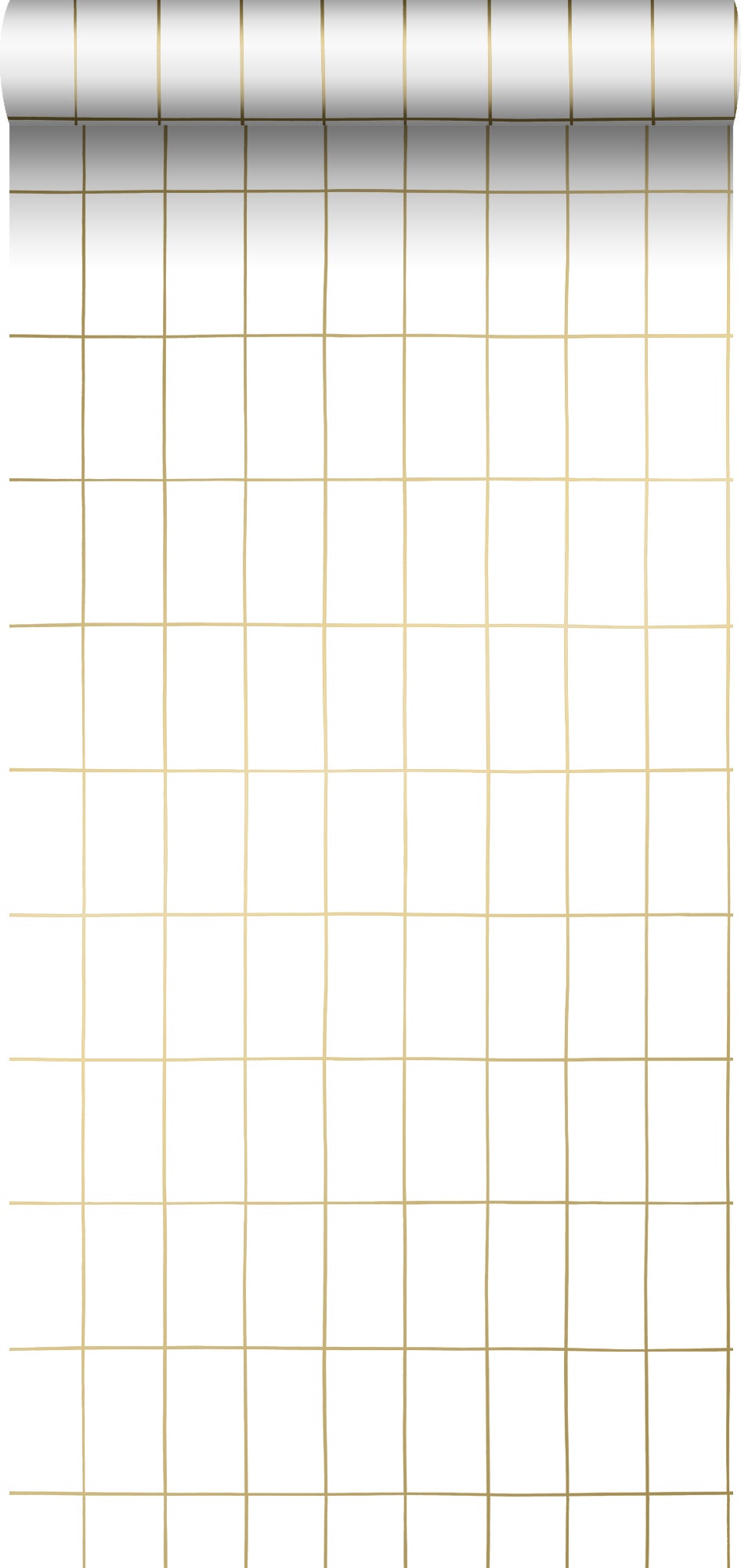 Tapeta małe kafelki białymIzłotym - 53 cm x 10.05 m - ESTAHOME