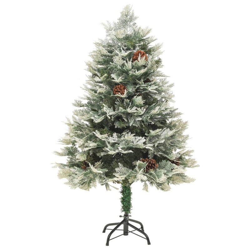vidaXL Albero di Natale Preilluminato con Pigne Verde 120 cm PVC e PE - 2