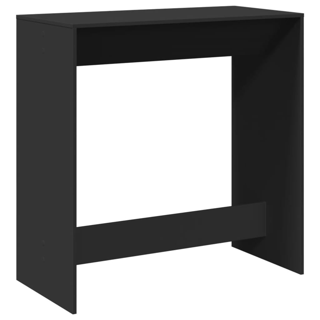Table de bar table de cuisine table haute noir 102x50x103 5 cm bois