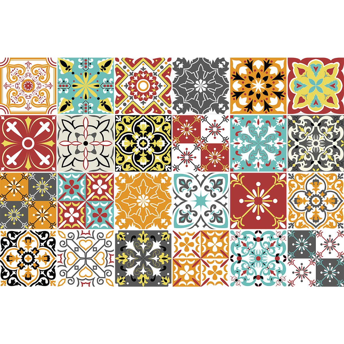24 adesivi piastrelle oriana - Sticker adesivo - adesivi murali - 24stickers15x15cm - 2