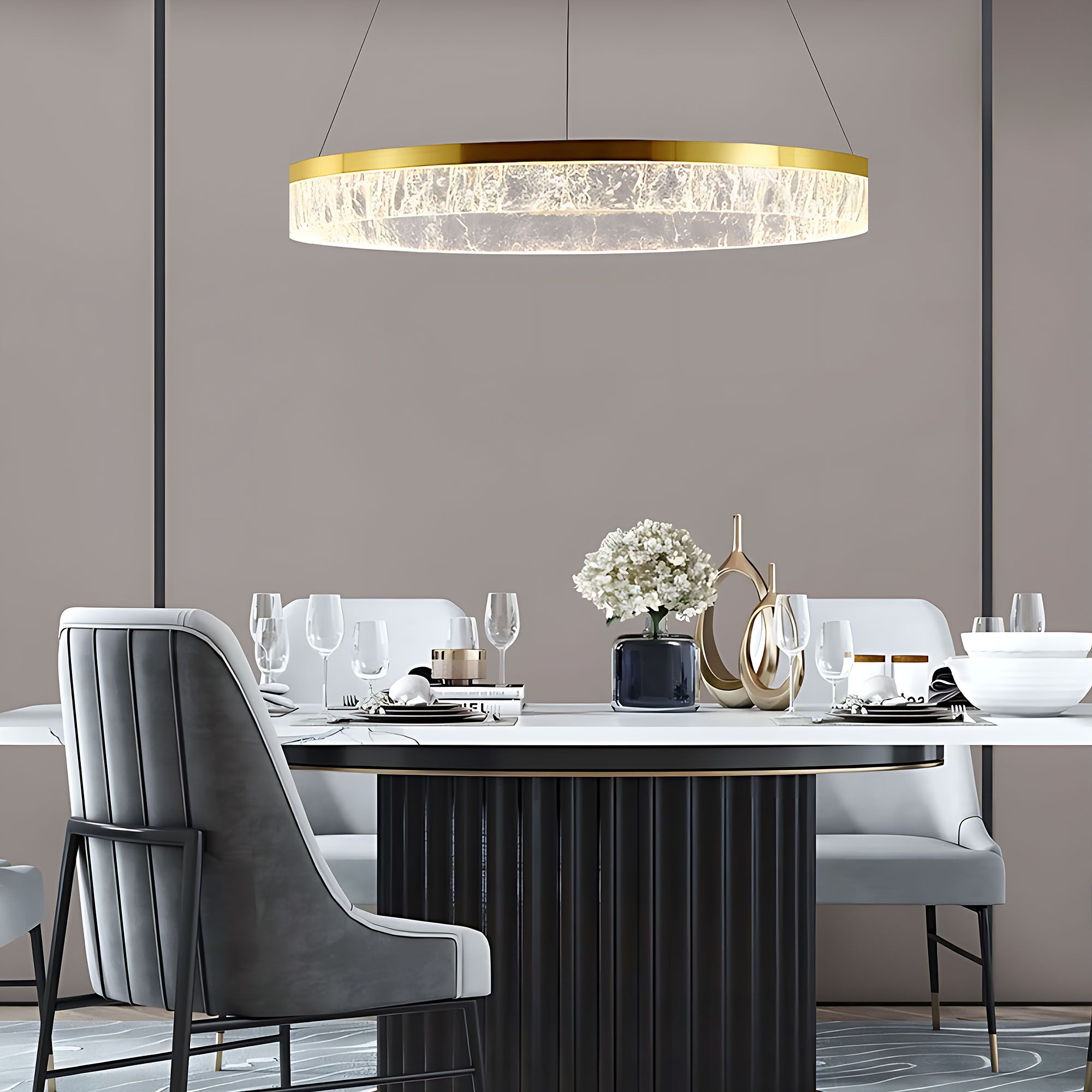 Lampa Sufitowa Wisząca Toolight Lhj046-Cp Złoty 50Cm - 7