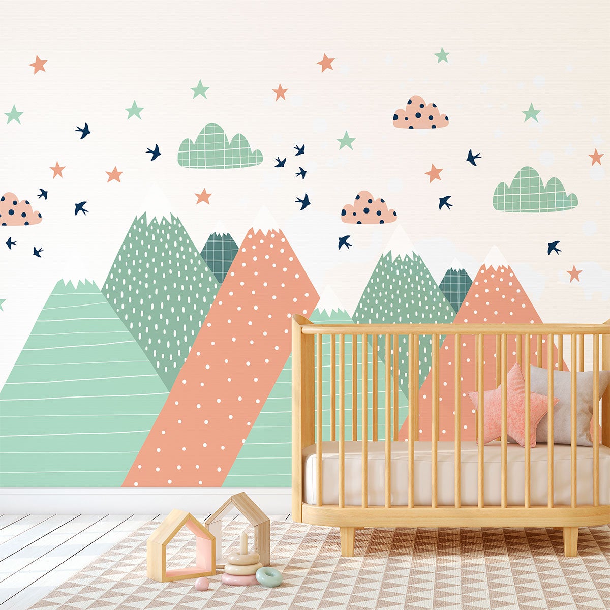 Adesivo bambino di montagna scandinavo rodika - Sticker adesivo - adesivi murali - 90x135cm - 3