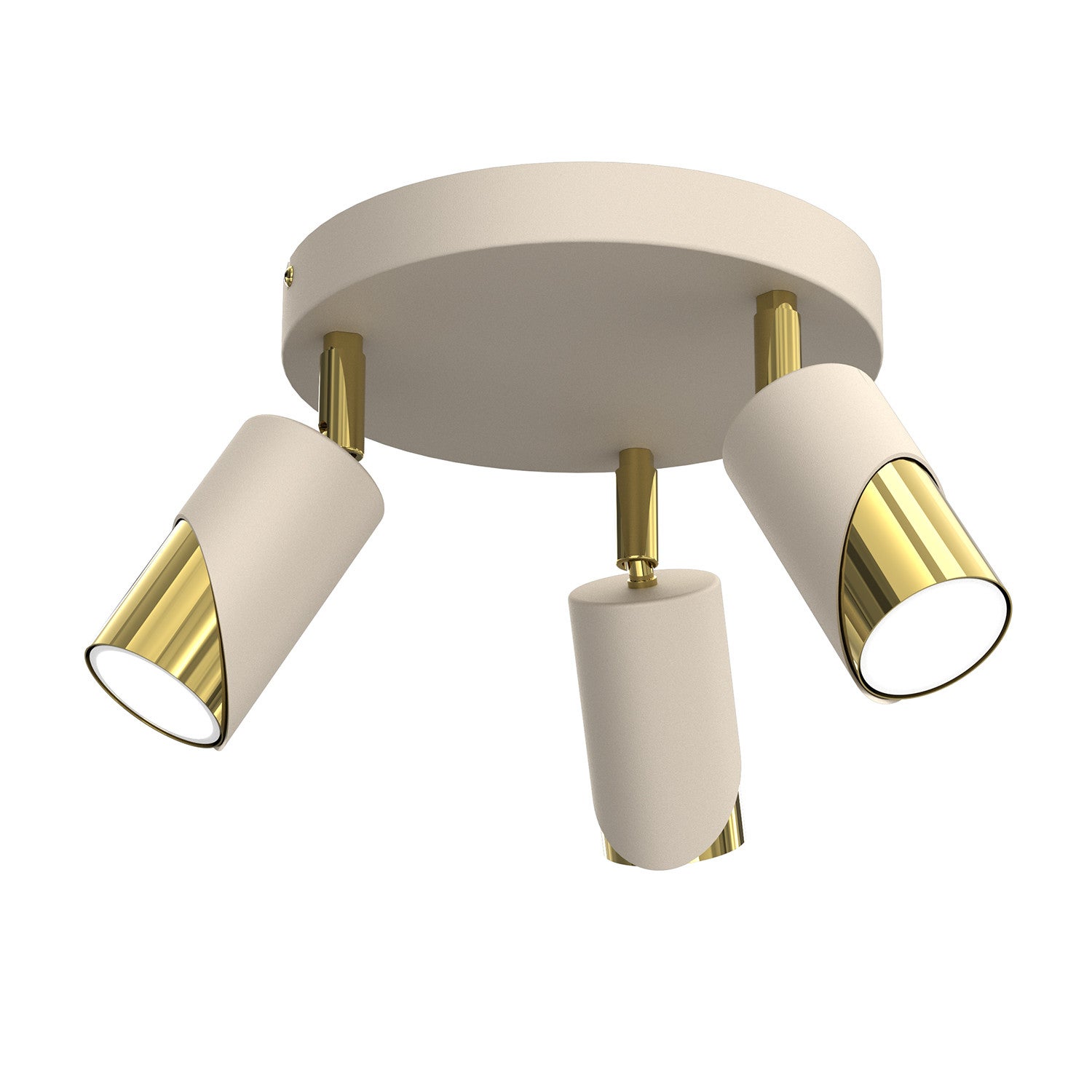 Lampa sufitowa wisząca Shift kremowo-złoty połysk 3xGU10x15W wym: 17 x 23 x 23 cm metal Luminex