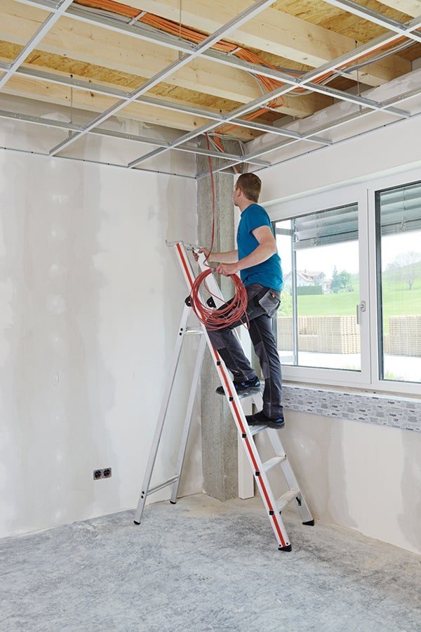 Escabeau simple roulant 5 marches - Hauteur max. de travail 3.16m - 822605 - 4