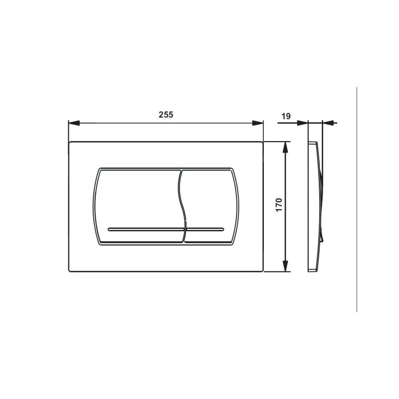 BÂTI SUPPORT ROCA ACTIVE PACK CITERNE ENCASTRÉE ET BOUTON BLANC BRILLANT AVEC LE TOILETTE SUSPENDU ROUND SMART 52CM TOR 3 AVEC SIÈGE FIN - 7