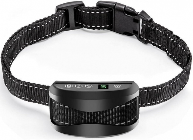 Collar antiladridos para perros - 3 modos: descarga eléctrica, vibración y sensibilidad, ayuda de entrenamiento automática inofensiva, batería recarga