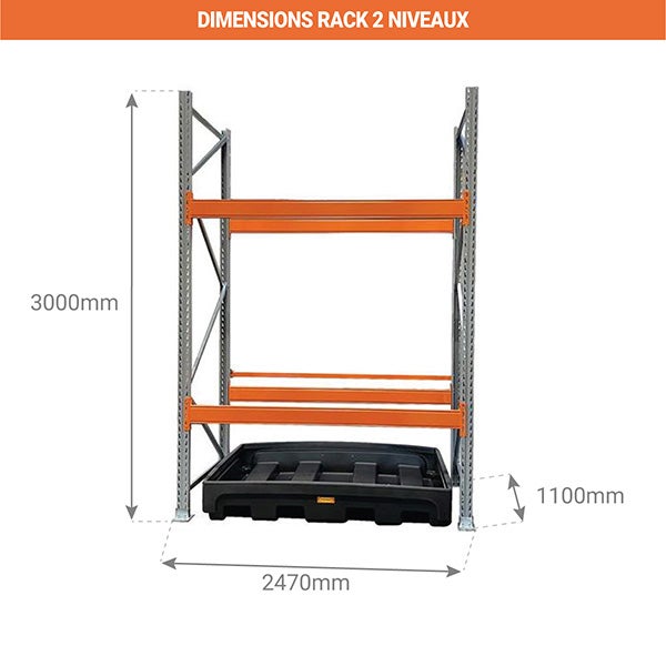 Rack de stockage avec bac de rétention - Élément suivant - 245013 - 2