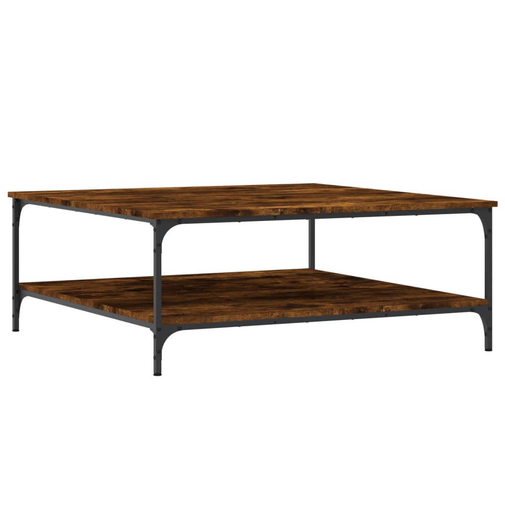 Tavolino da Salotto,Tavolino da Caffè,Tavolino da Soggiorno Rovere Fumo 100x100x35 cm Legno Multistrato CFW37024 | Leroy Merlin