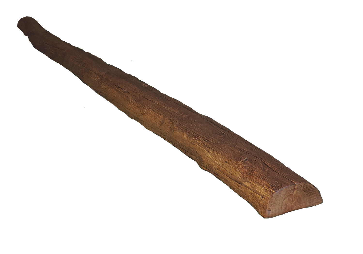 Decoracion Poliuretano  Viga De Imitación Madera Color Nogal 14X7,5X300 Cm Media Caña Fabricada En Poliuretano , Leroy Merlin