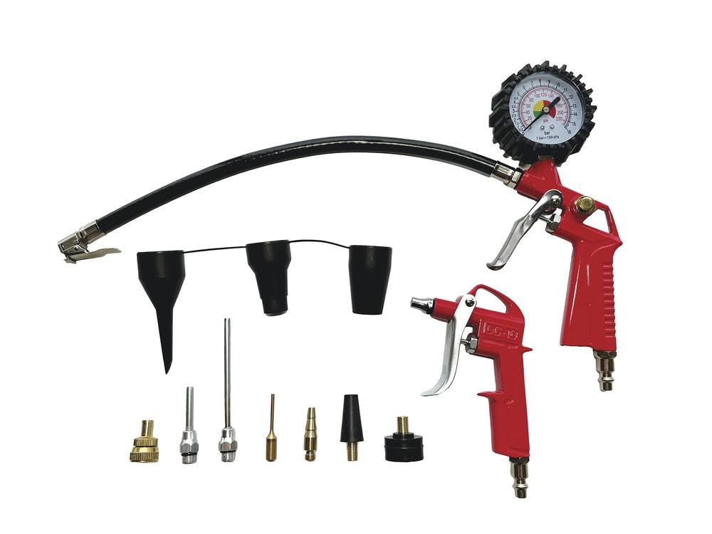 Tool Shop compresseur d'air 1 pièces – Pistolet de gonflage de pneus et pistolet à air comprimé avec connexion rapide - 5