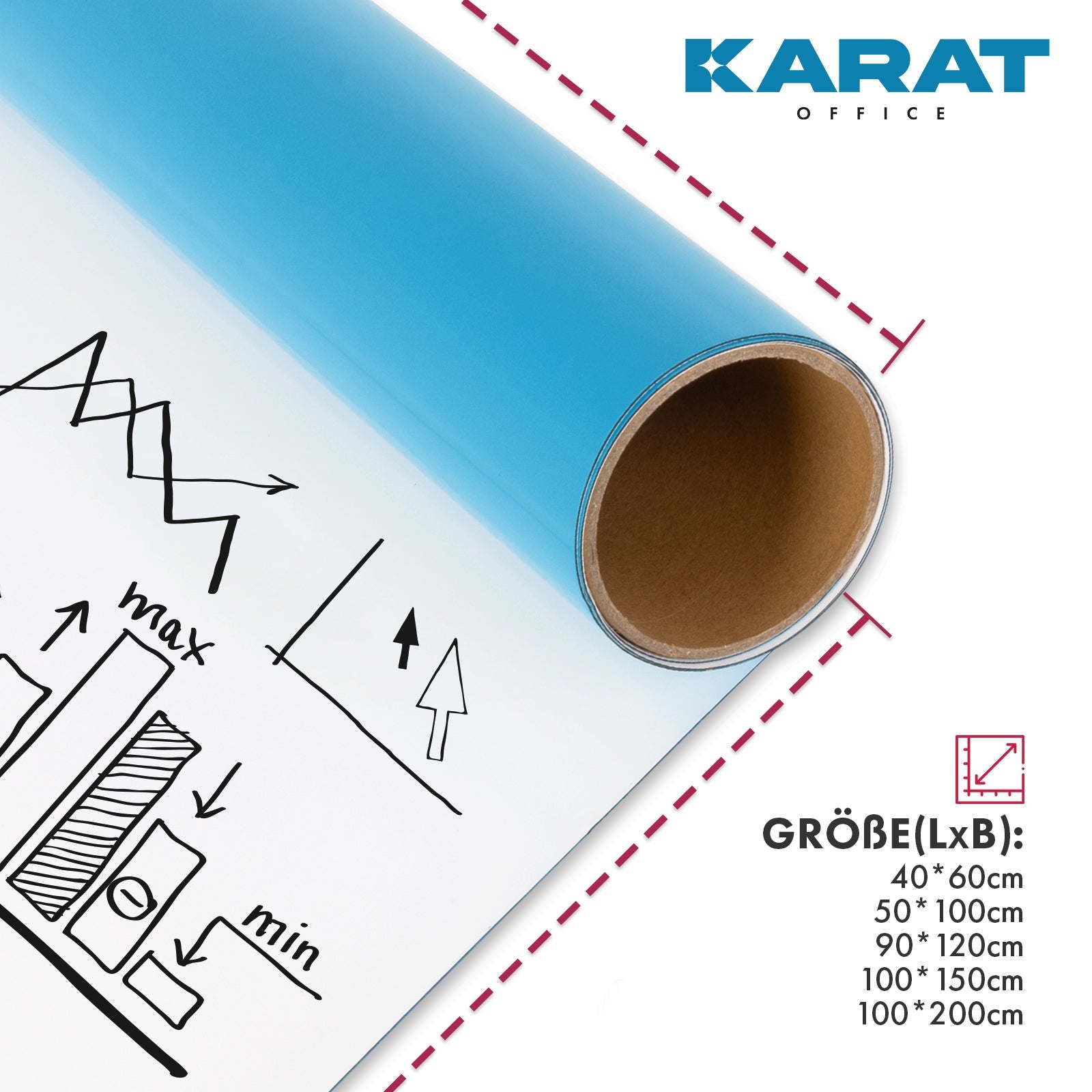 Film tableau Magnétique & auto-adhésif Accessoires inclus 40 x 60 cm - 2