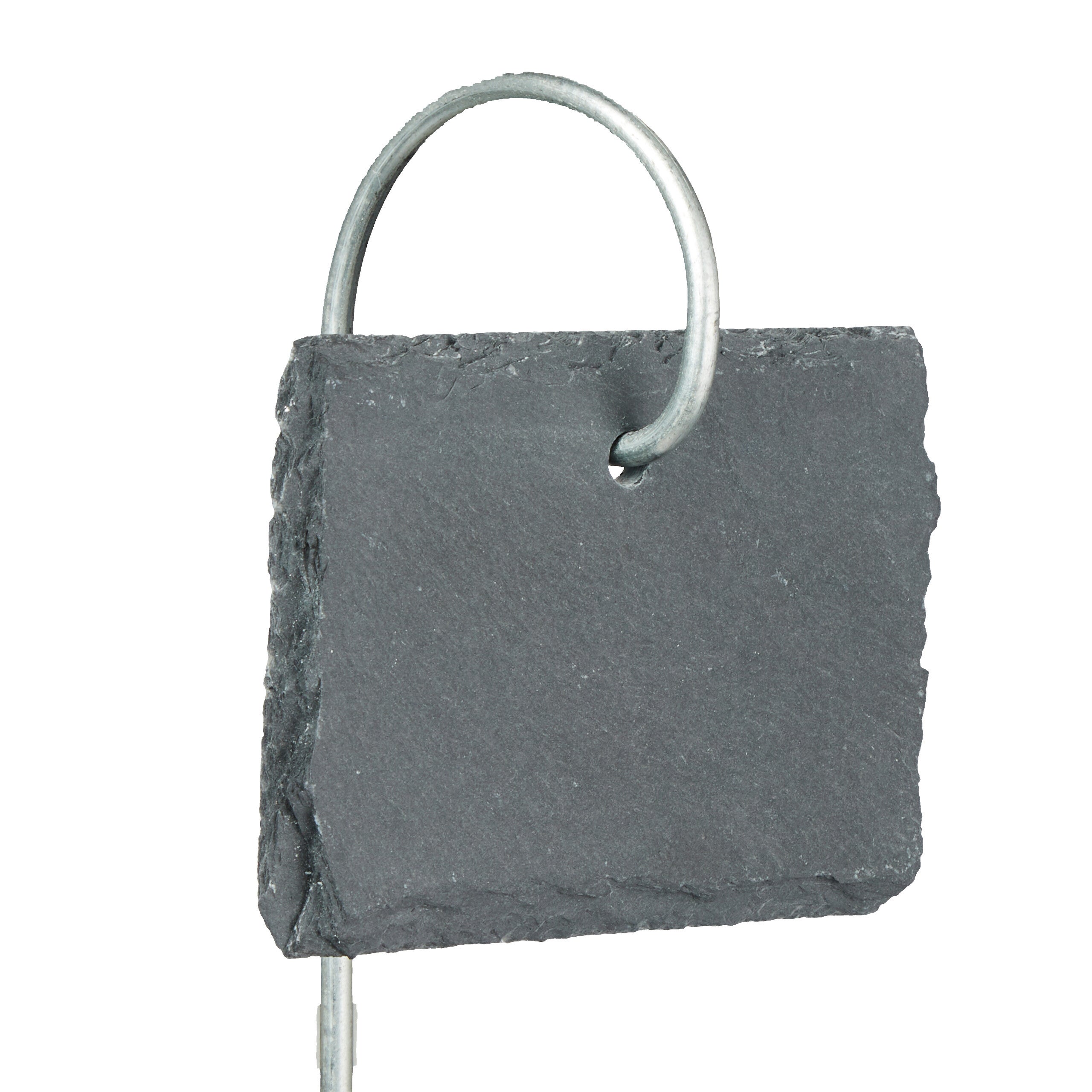Étiquettes en ardoise pour plantes, lot de 12, inscriptibles, résistantes, pancartes, anthracite - argenté, Relaxdays - 7