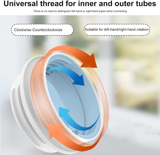 Raccord de tuyau d'évacuation de climatiseur - Raccord d'évacuation universel pour climatiseur portable - Pour évacuation de climatiseur - 6