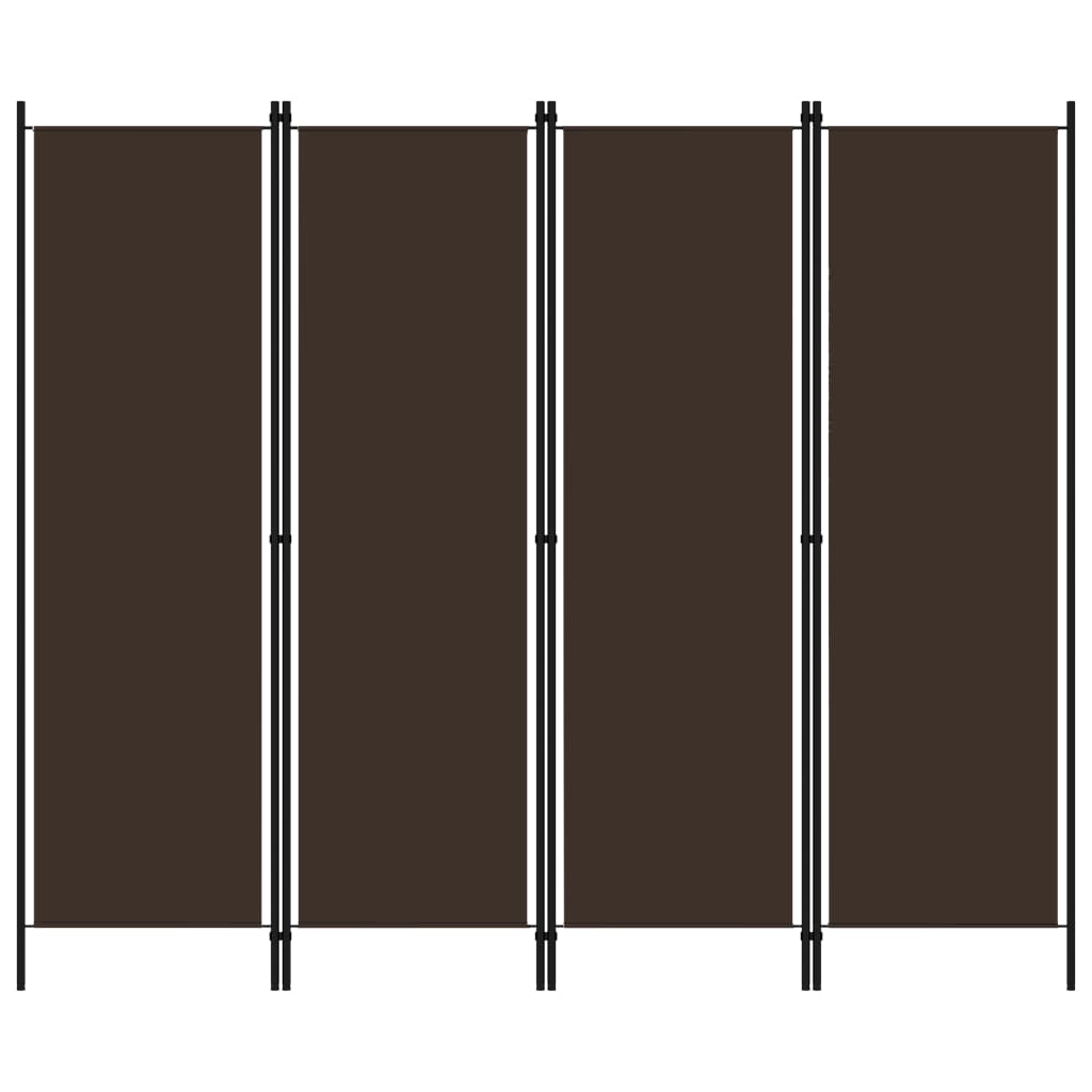 Maison exclusive - biombo divisor de 4 paneles marrón 200x180 cm