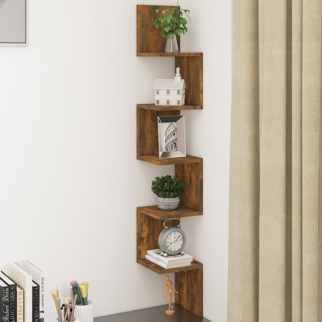 Homode Estante Esquinero De Pared, Estante De Esquina Flotante, Juego De 4 Estantes Esquineros Colgantes De Madera Con Agujero Para Alambre Para Baño, Sala De Estar, Oficina, Color Blanco