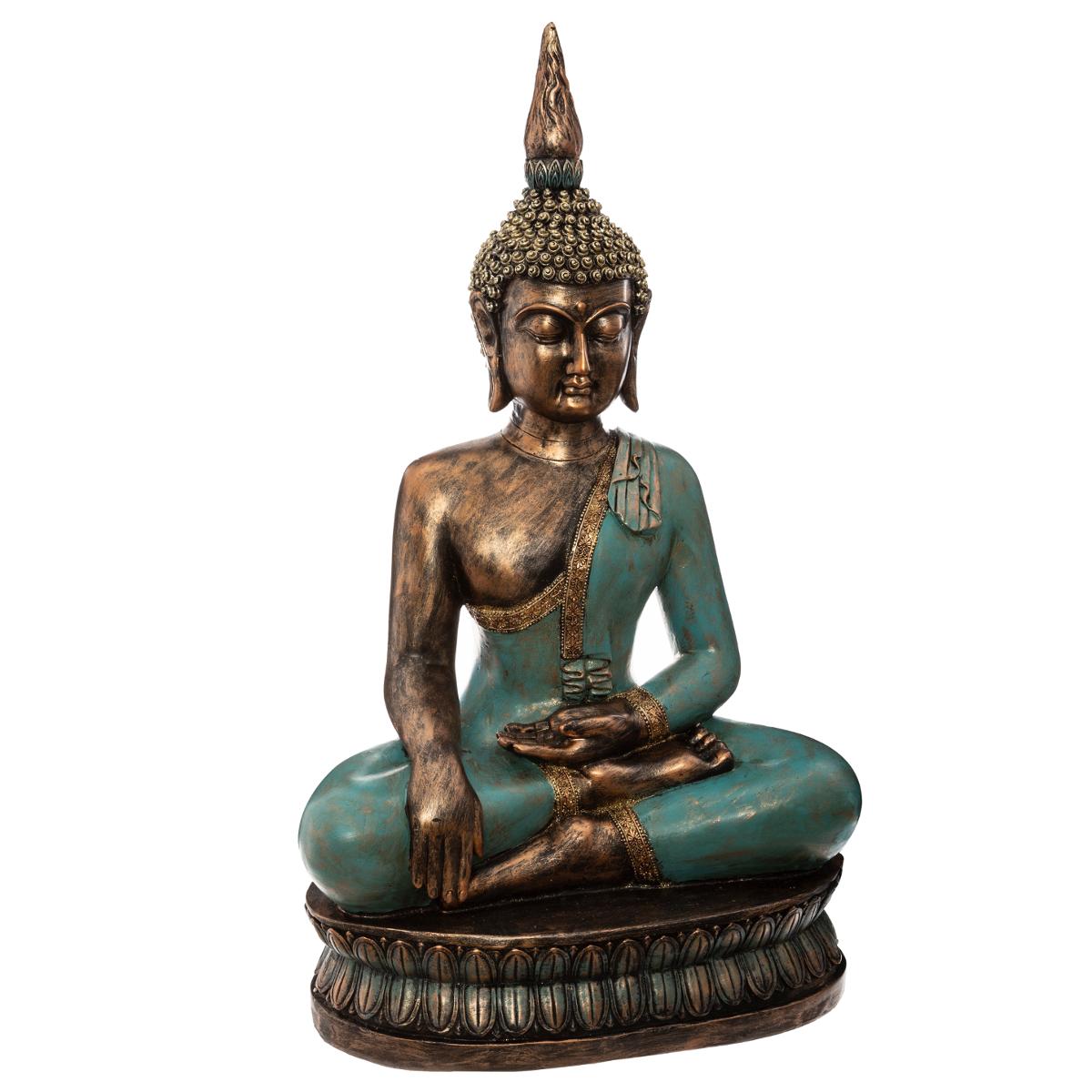 Estatuilla 'bouddha' sentado - resina a. 73 cm - atmosphera créateur d'intérieur