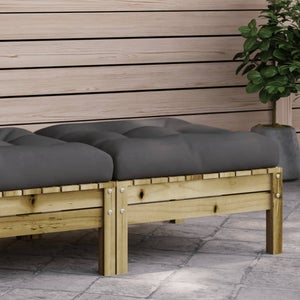Repose-pied Jardin En Pin Imprégné - Table Basse Ou Tabouret Extérieur | 62x30x32 Cm, Design Modulaire