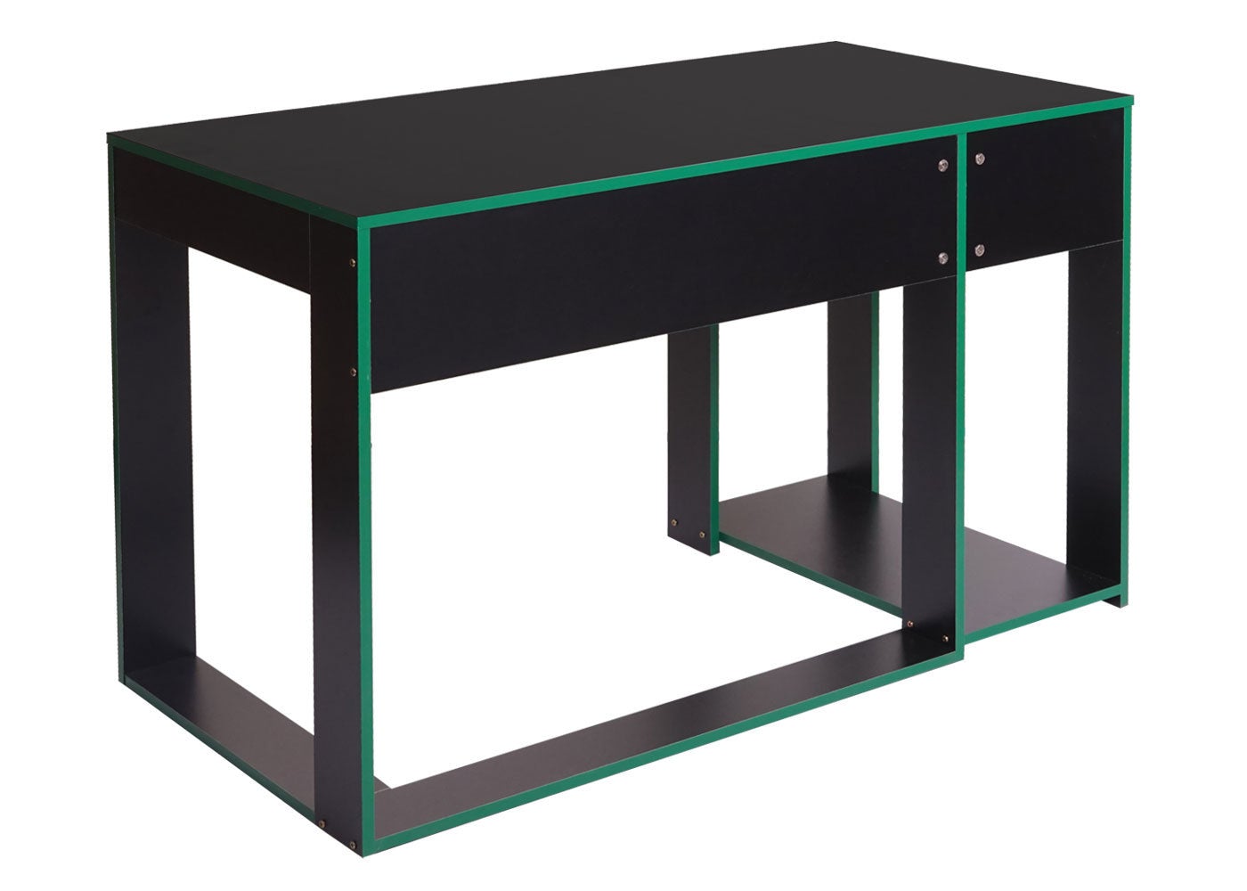 Bureau table de bureau pour ordinateur 120x60x76cm en MDF noir vert 04_0001452 - 2