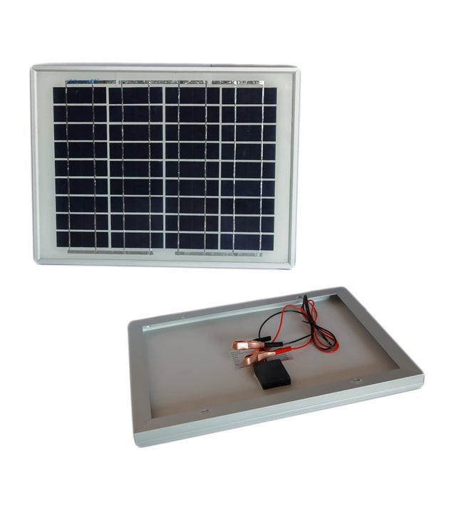 Trade Shop - Pannello Solare Modulo Fotovoltaico 50w 50watt 12v Celle Silicio Pinze Batteria -