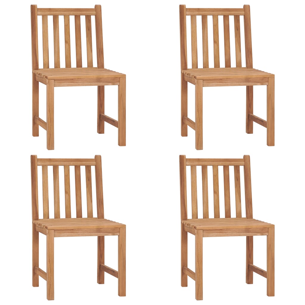 Chaises de jardin 4 pcs avec coussins Bois de teck massif 21 - 3