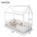 Litera Infantil De Madera 90x200 Cm Con 2 Cajones - Barandilla De Seguridad Y Ventana, Escalera | Color Natural Y Blanco | Sin Colchón | Capacidad 120 Kg