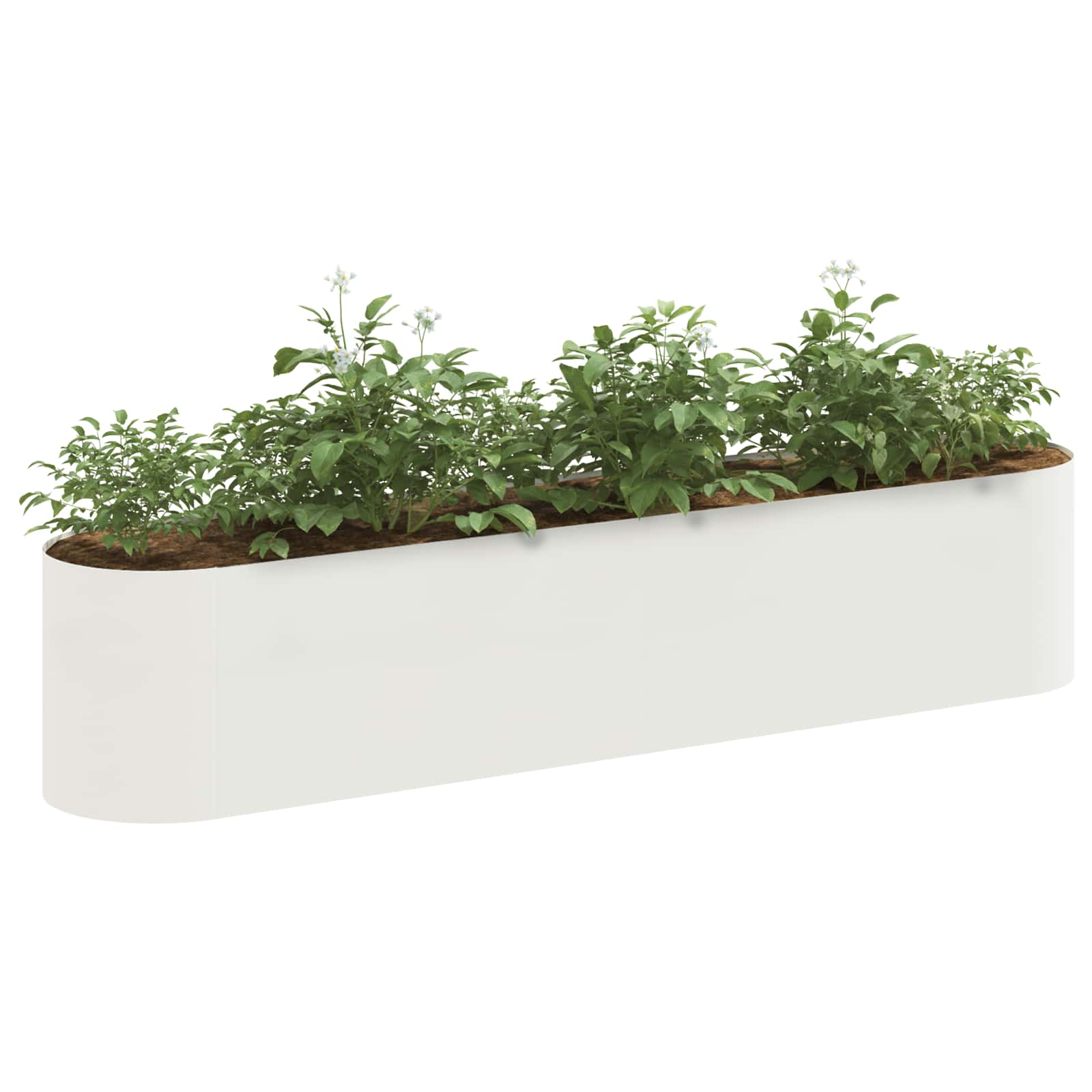 vidaXL Jardin surélevé Blanc 200 x 40 x 40 cm - 3