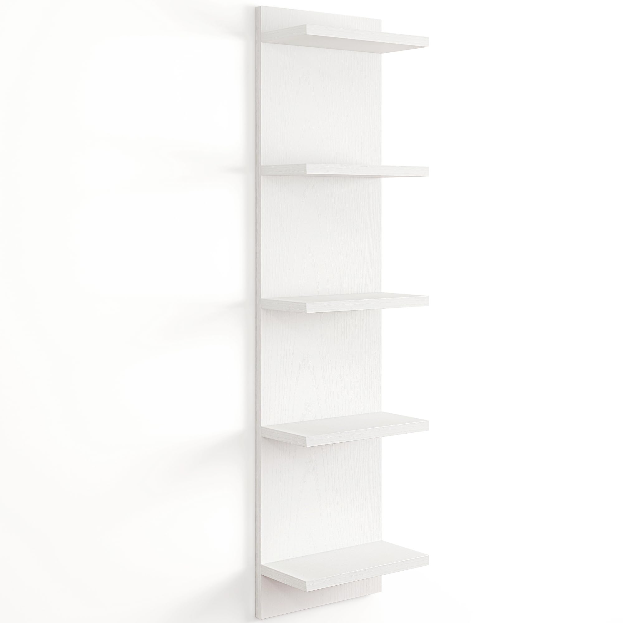Étagère murale à cinq niveaux LEDANDER, bibliothèque décorative, étagère de rangement flottante, idéale pour le salon. - 3