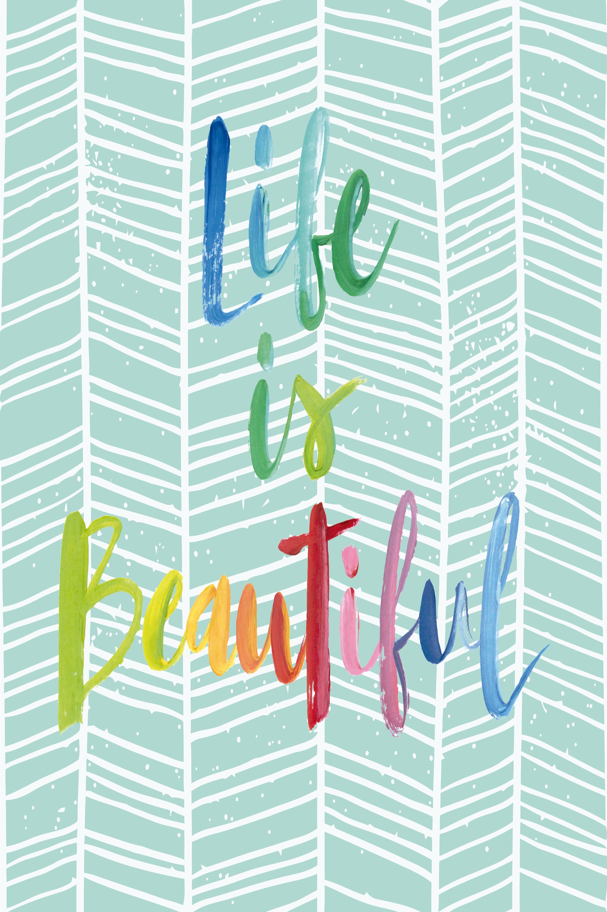 Life is beautiful Dywan winylowy 100x150 cm - antypoślizgowa wykładzina PCV, winylowa wykładzina do pokoju dziecięcego, ognioodporna i zmywalna