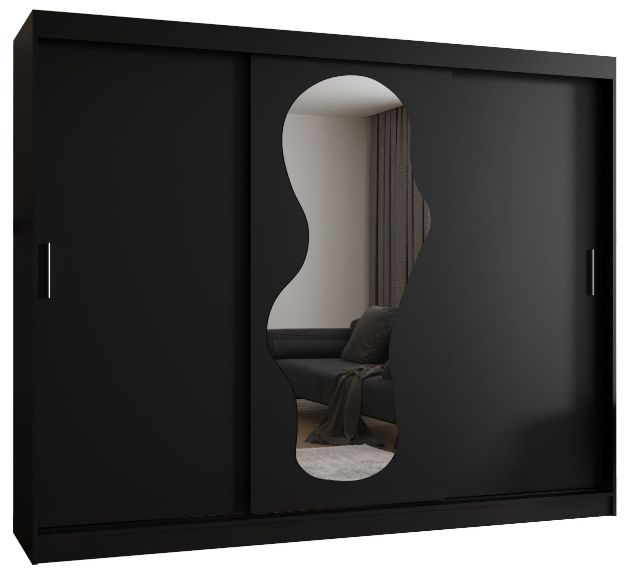 Szafa przesuwna garderoba ULTRA 250 x 62 x 200 cm Czarny - Abiks Meble