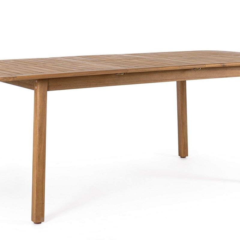 Rozkładany stół z drewna akacjowego 160-210x100 do użytku wewnątrz i na zewnątrz