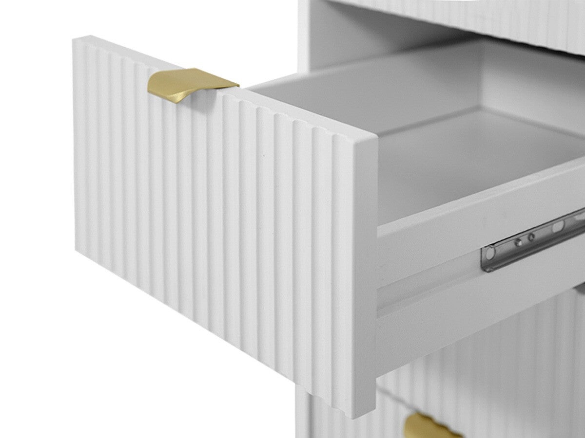 Bureau Comfivo Larmire 100, Avec tiroirs, Nombre de tiroirs: 5.00, 76x120x55cm, Blanc - 4