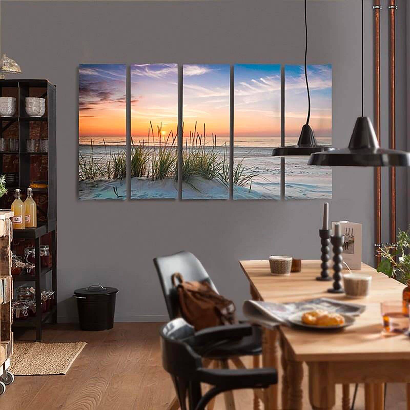 Tableau l'herbe sur la plage - 100 x 70 cm - 3