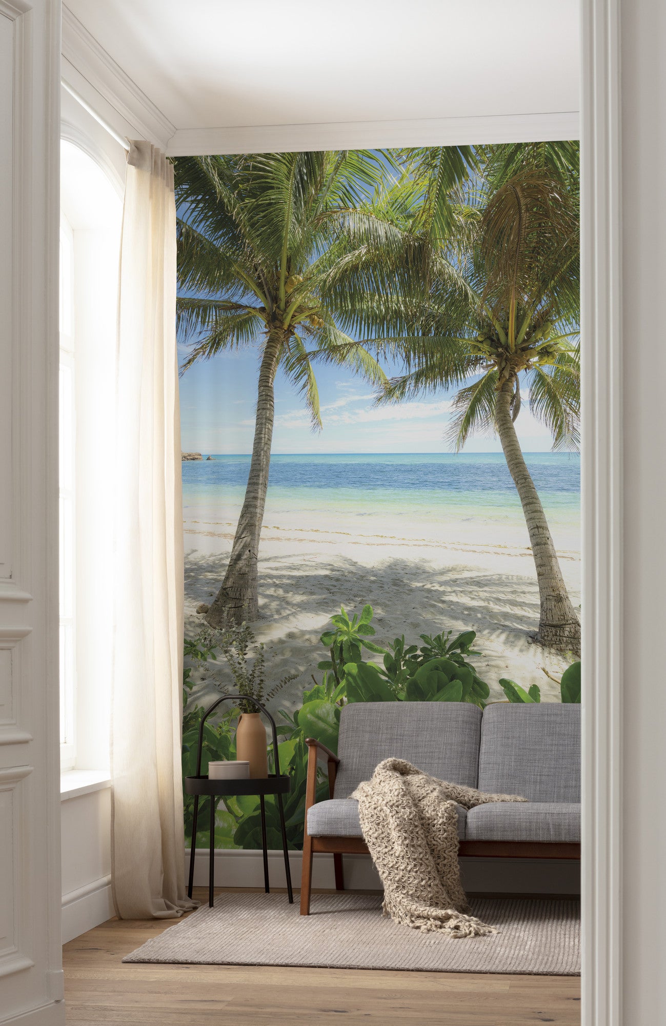 Fototapeta plaża zielonymIniebieskim - 200 x 280 cm - SANDERS &amp; SANDERS
