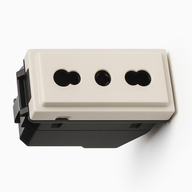 Bticino A5180R - Presa bipasso 10/16A 250Vac 2P+T - Punto Luce Bticino A5180R - Presa bipasso 10/16A 250Vac 2P+T - Punto Luce