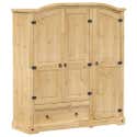 Armoire Corona en pin massif 151,5x52x170 cm | Leroy Merlin