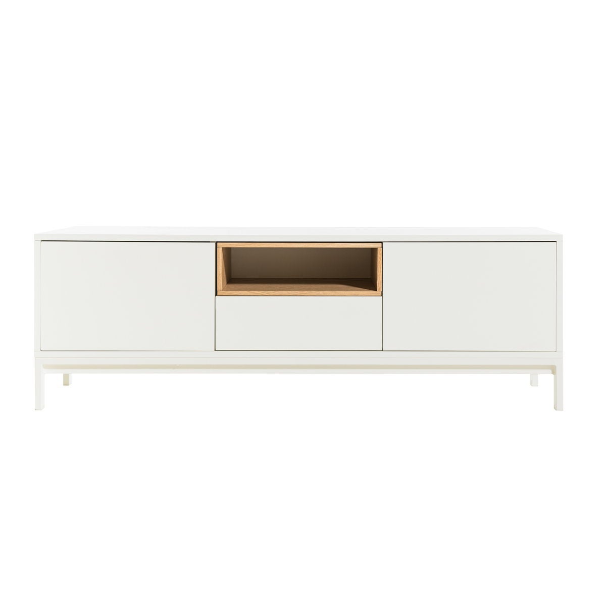 Nappe en polyester imprimé Clarte blanc 150 x 240 cm