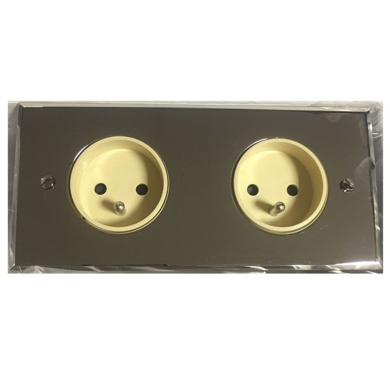 Prise électrique Arnould 1001 2P+T - Complète, Couleur Blanc Crème, Vente à L'unité