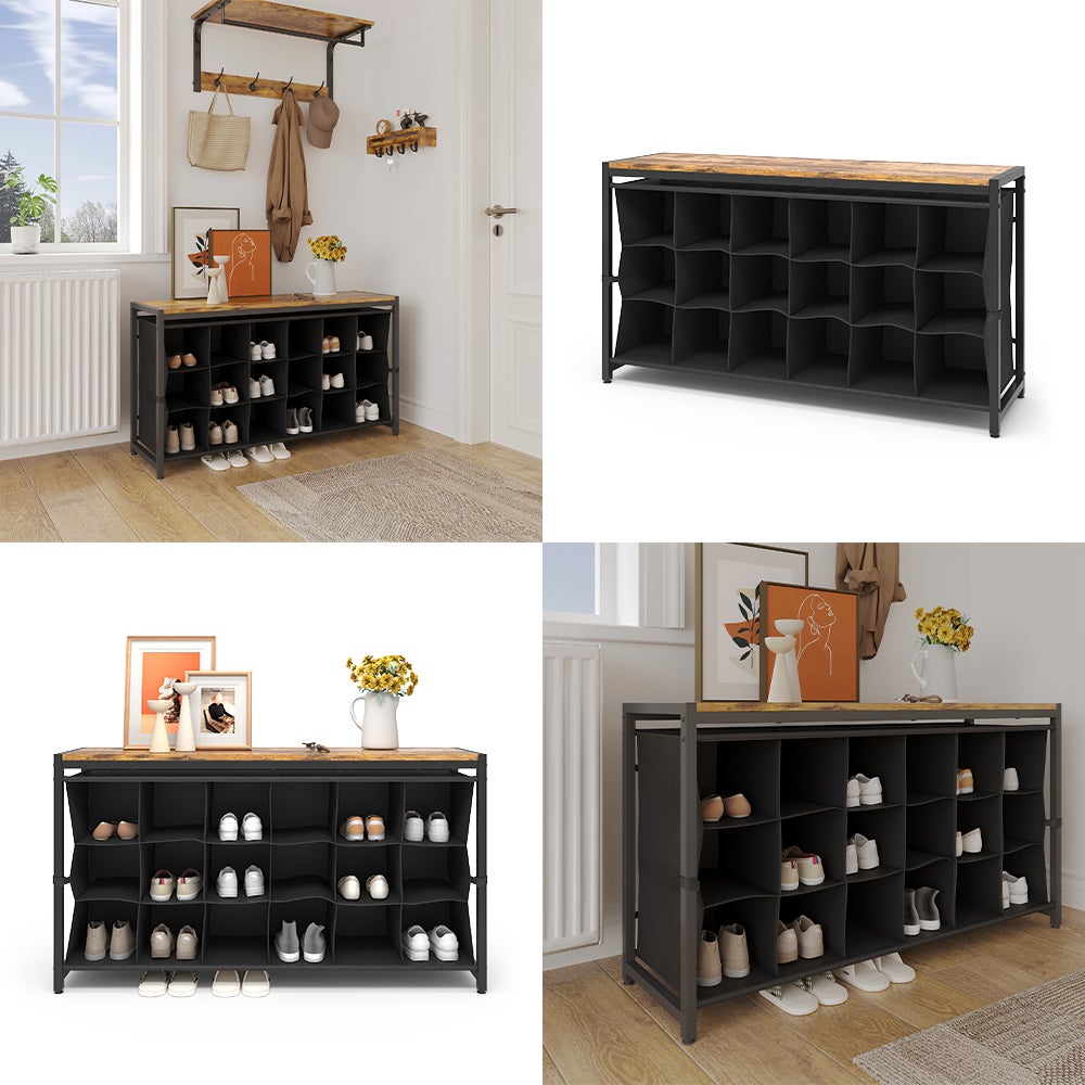 Étagère à Chaussures VICCO FYRK Avec Banc - Meuble Pratique Et Rangement Chaussures Moderne