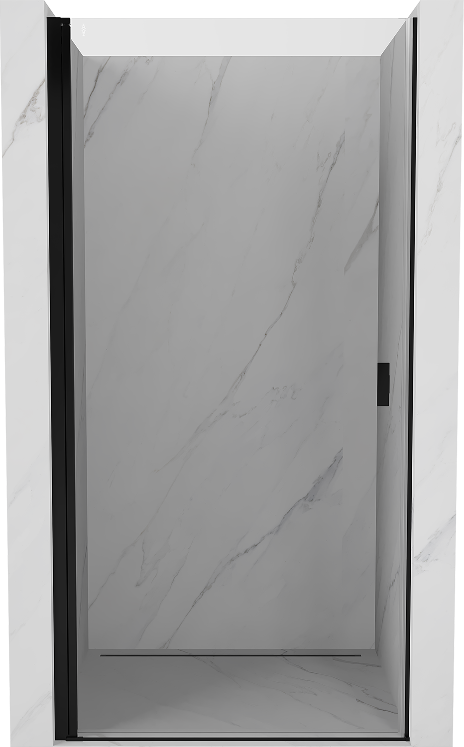 Mexen Mist-B drzwi prysznicowe uchylne 70 cm, transparent, czarne - 8A2-070-000-70-00
