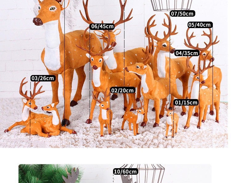 Faon de Noël simulé élan Décoration de fenêtre de Noël Accessoires Décorations de table Décorations de Noël cerf Décorations de Noël 40 cm 5# - 5