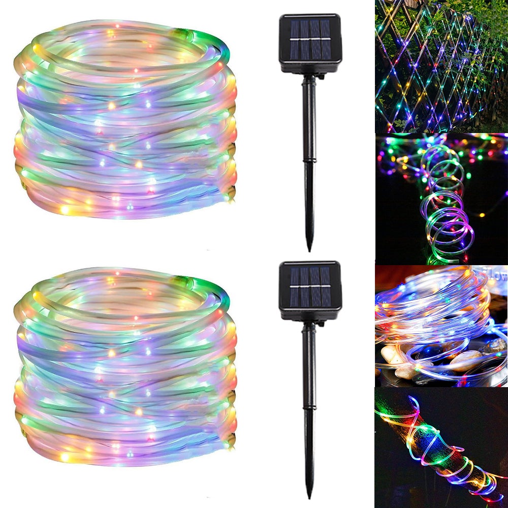 Girlanda z drutu miedzianego Solar Led, 2 sztuki, wodoodporna, zewnętrzna, choinka, ogród, 7M