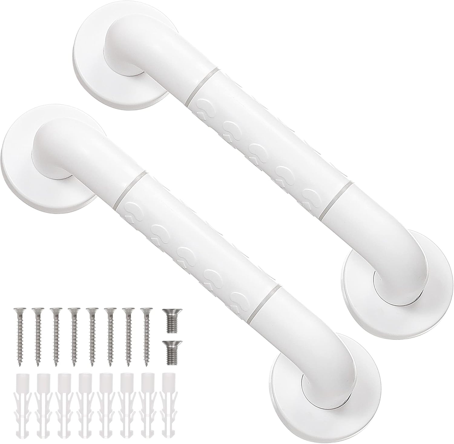 Uchwyty łazienkowe ze stali nierdzewnej 30 cm dla osób starszych i dzieci - Uchwyty bezpieczeństwa do wanien - Zintegrowane uchwyty