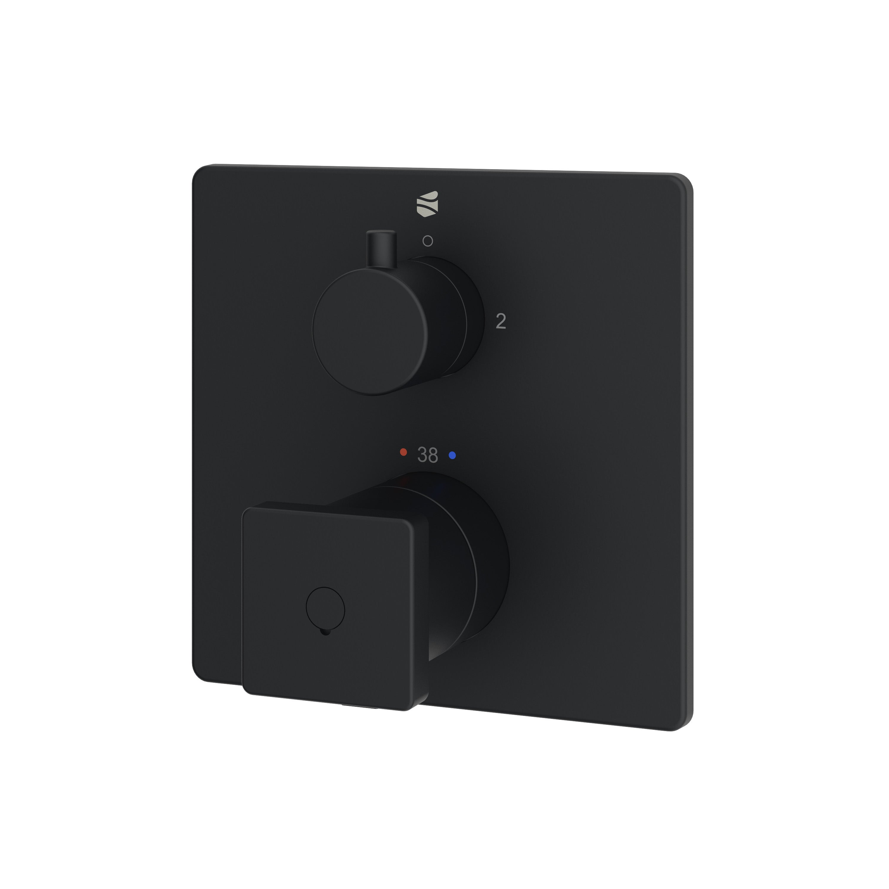 Bernstein LAVOA podtynkowa bateria termostatyczna czarna 2 odbiorniki wody