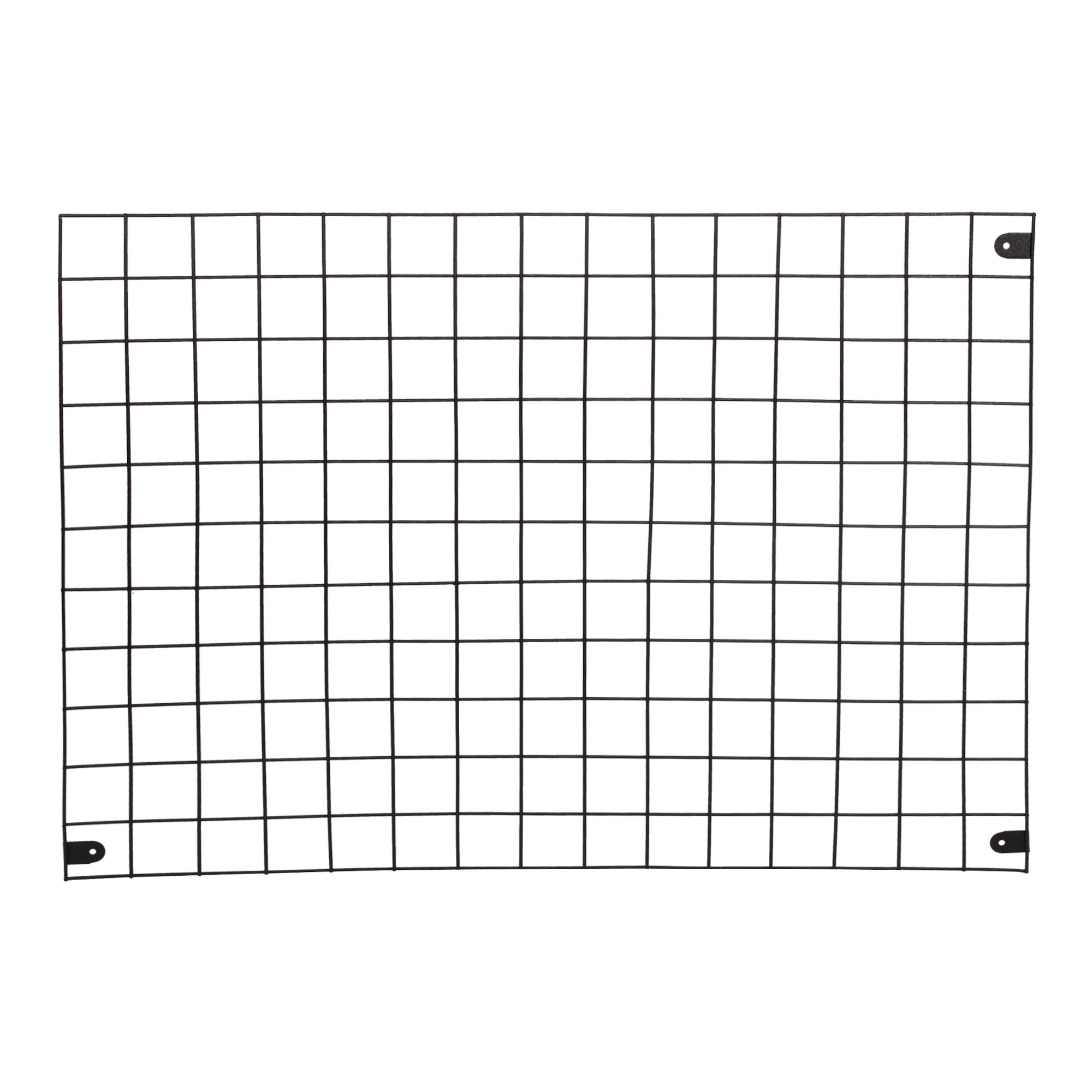 Grigila da Parete 'Sæby' 75 x 55 cm Rete Portafoto Bacheca per Appunti Pannello a Rete in Metallo - Nero [en.casa] - 3