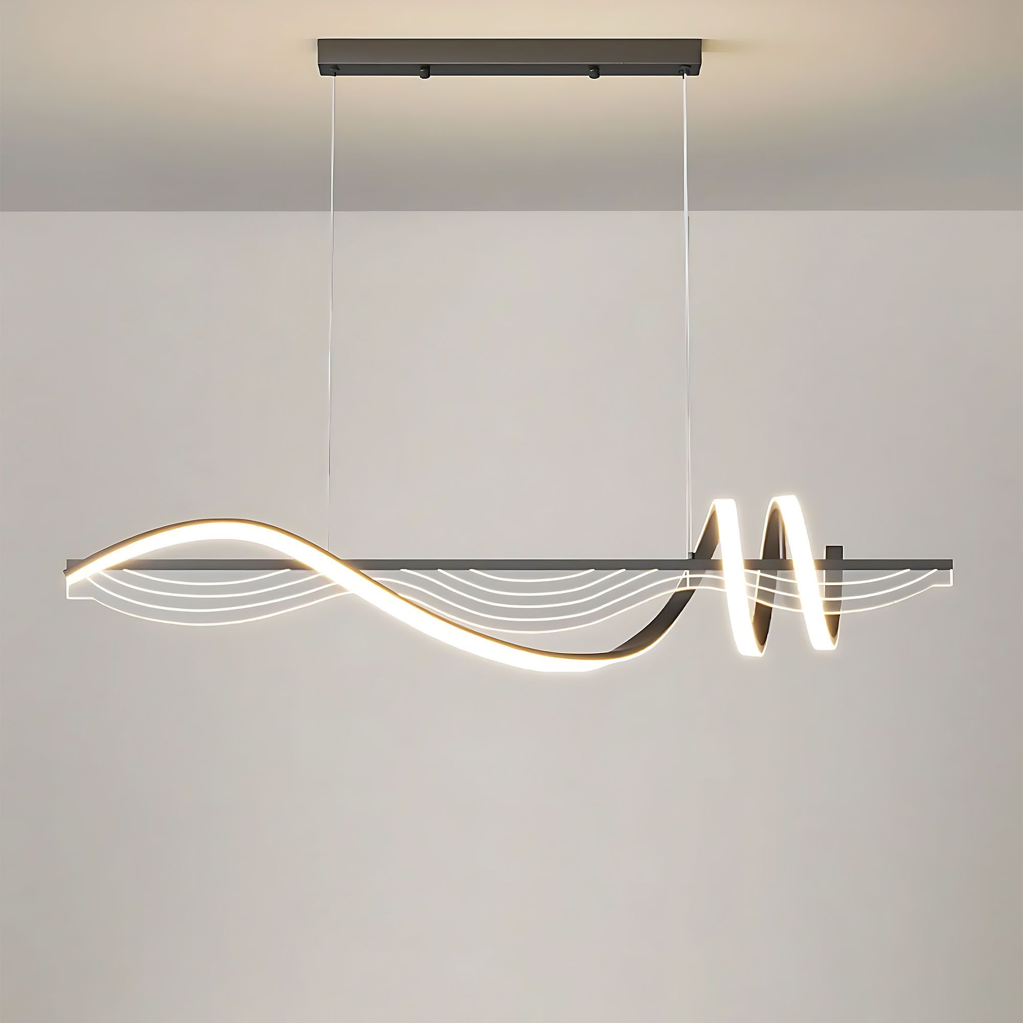 Lampa Sufitowa Wisząca Led Toolight Lhj041-Cp Czarny 100Cm - 8