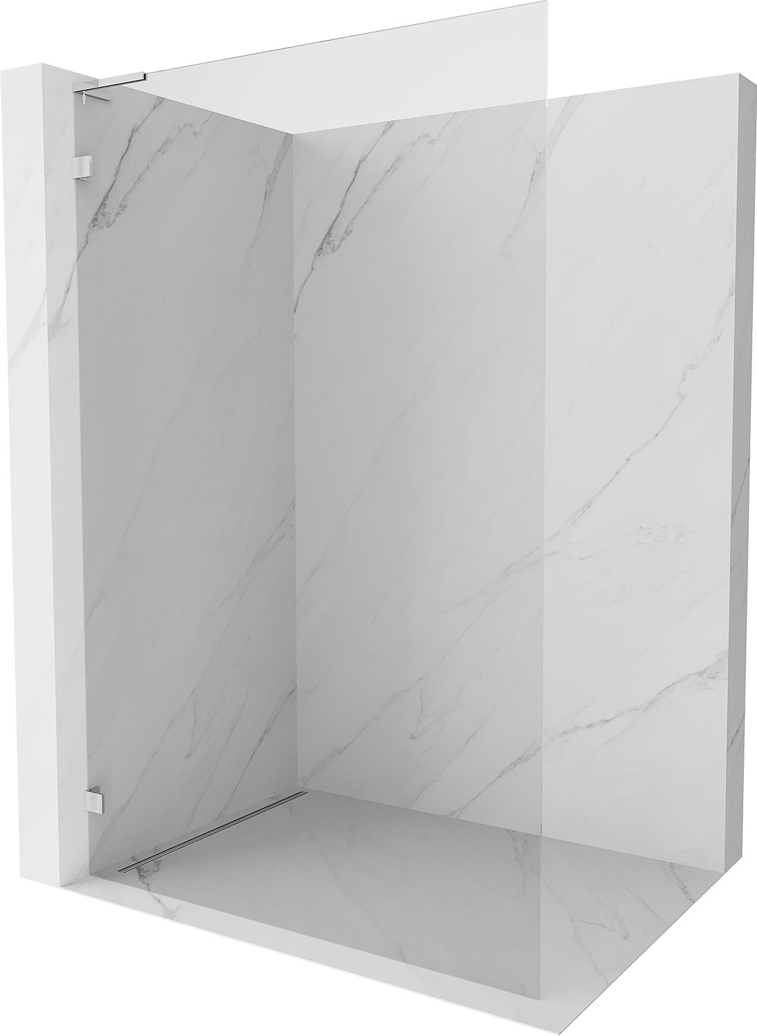 Mexen Lunar L ścianka prysznicowa Walk-in lewa 120 x 200 cm, transparent 8 mm, chrom - 830L-120-000-01-00-L