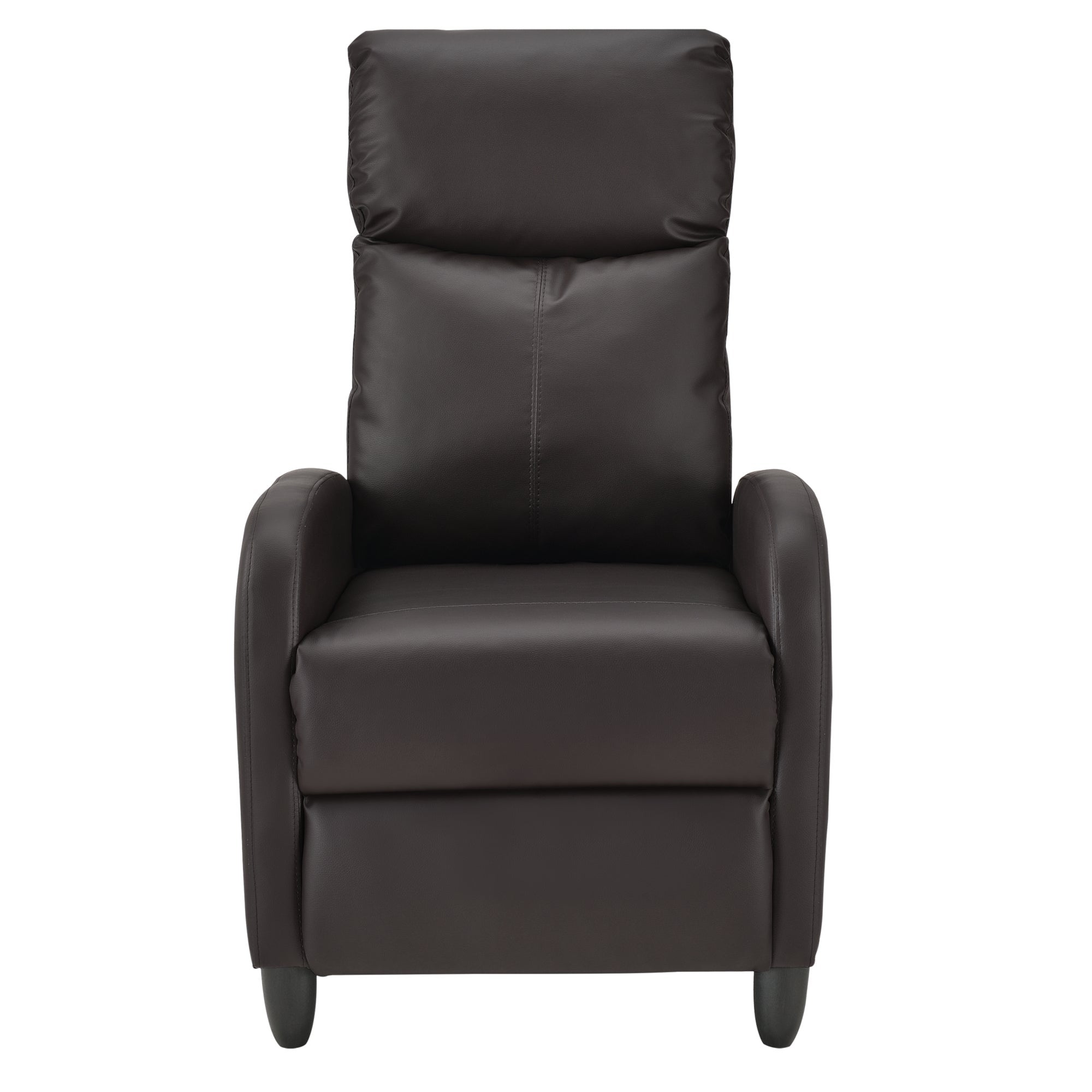 Sillón relax con respaldo reclinable y reposapiés funda marrón 102 cm 03_0005211